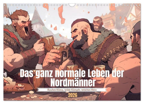 Das ganz normale Leben der Nordmänner (Wandkalender 2026 DIN A3 quer), CALVENDO Monatskalender
