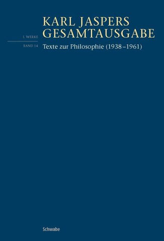 Texte zur Philosophie (1938–1961)