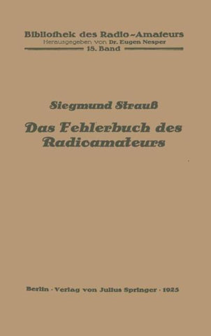 Das Fehlerbuch des Radioamateurs