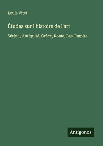 Études sur l'histoire de l'art