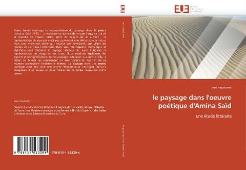 le paysage dans l''oeuvre poétique d''Amina Saïd