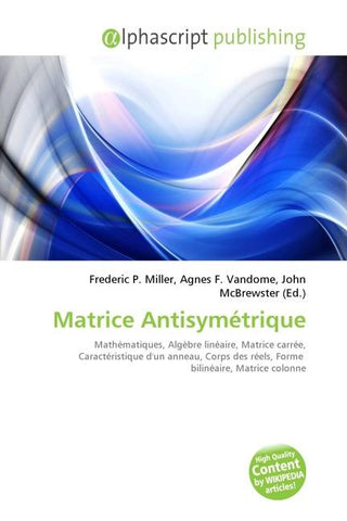 Matrice Antisymétrique