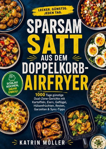 Sparsam satt aus dem Doppelkorb-Airfryer