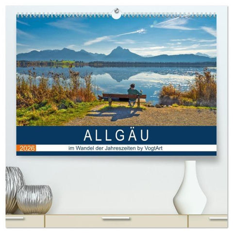 ALLGÄU, im Wandel der Jahreszeiten. (hochwertiger Premium Wandkalender 2026 DIN A2 quer), Kunstdruck in Hochglanz