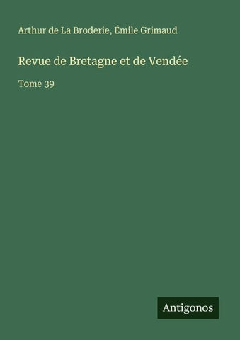 Revue de Bretagne et de Vendée