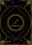 Edles Notizbuch Sternzeichen Schütze | Designed by Alfred Herler