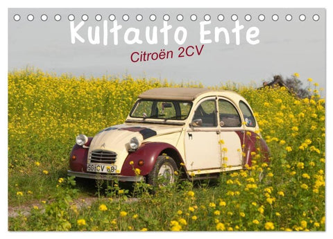 Kultauto Ente Citroën 2CV (Tischkalender 2026 DIN A5 quer), CALVENDO Monatskalender