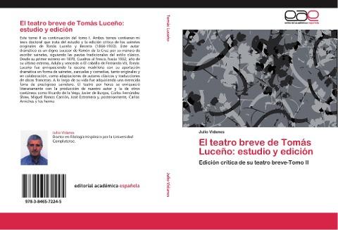 El teatro breve de Tomás Luceño: estudio y edición