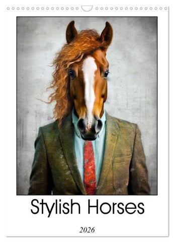 Stylish Horses (Wall Calendar 2026 DIN A3 portrait), CALVENDO 12 Month Wall Calendar