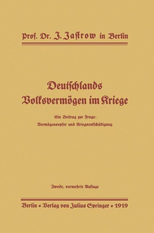 Deutschlands Volksvermögen im Kriege