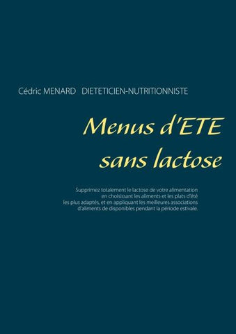 Menus d'été sans lactose