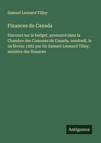 Finances du Canada