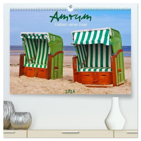 Amrum - Farben einer Insel (hochwertiger Premium Wandkalender 2026 DIN A2 quer), Kunstdruck in Hochglanz