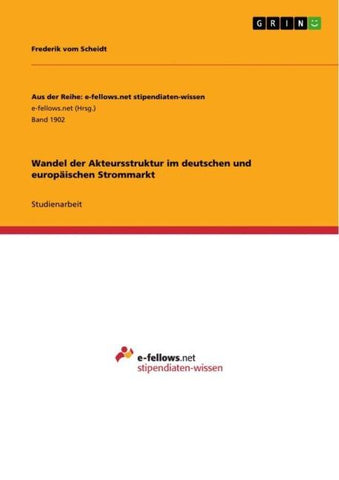 Wandel der Akteursstruktur im deutschen und europäischen Strommarkt