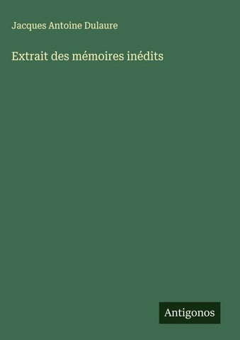 Extrait des mémoires inédits
