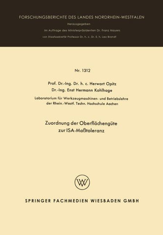 Zuordnung der Oberflächengüte zur ISA-Maßtoleranz