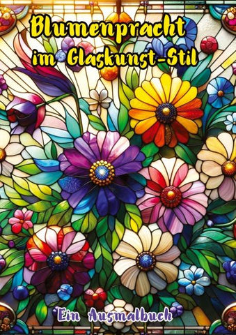 Blumenpracht im Glaskunst-Stil