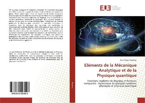 Eléments de la Mécanique Analytique et de la Physique quantique