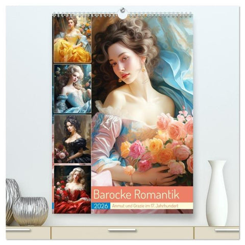 Barocke Romantik. Anmut und Grazie im 17. Jahrhundert (hochwertiger Premium Wandkalender 2026 DIN A2 hoch), Kunstdruck in Hochglanz