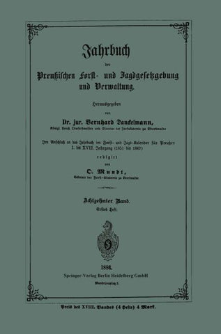 Jahrbuch der Preußischen Forst- und Jagdgesetzgebung und Verwaltung