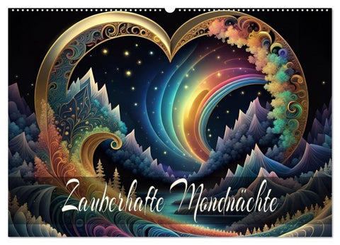 Zauberhafte Mondnächte (Wandkalender 2026 DIN A2 quer), CALVENDO Monatskalender