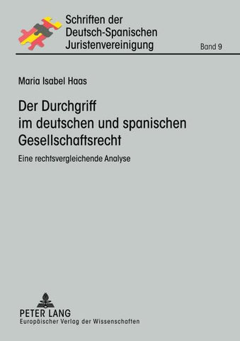 Der Durchgriff im deutschen und spanischen Gesellschaftsrecht