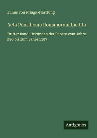 Acta Pontificum Romanorum Inedita