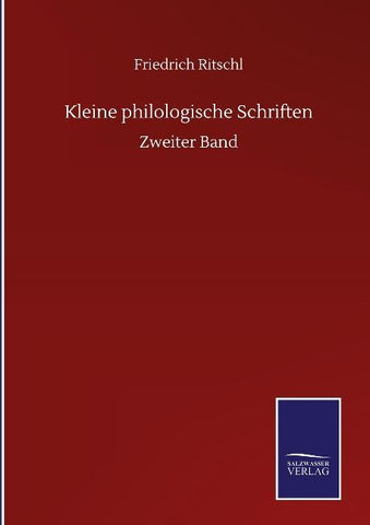 Kleine philologische Schriften