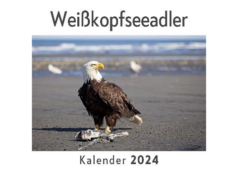 Weißkopfseeadler (Wandkalender 2024, Kalender DIN A4 quer, Monatskalender im Querformat mit Kalendarium, Das perfekte Geschenk)