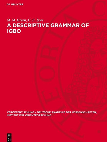 A Descriptive Grammar of Igbo