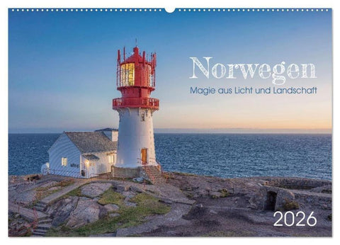 Norwegen - Magie aus Licht und Landschaft (Wandkalender 2026 DIN A2 quer), CALVENDO Monatskalender