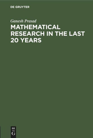 Mathematical Research in the last 20 years