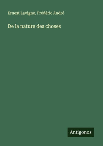 De la nature des choses