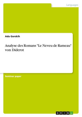 Analyse des Romans "Le Neveu de Rameau" von Diderot