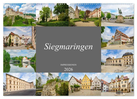 Sigmaringen Impressionen (Wandkalender 2026 DIN A2 quer), CALVENDO Monatskalender
