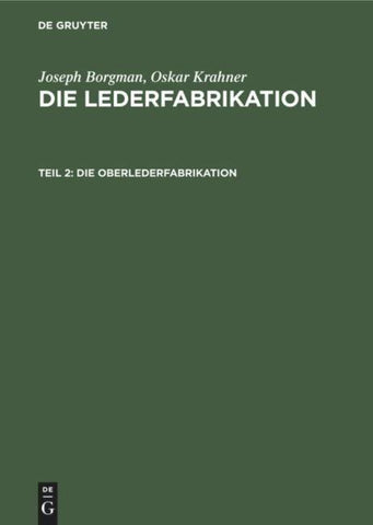 Die Oberlederfabrikation