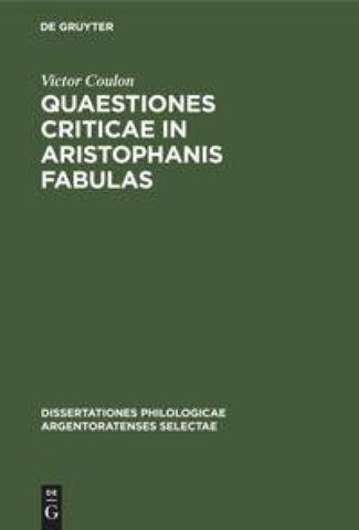 Quaestiones criticae in Aristophanis fabulas