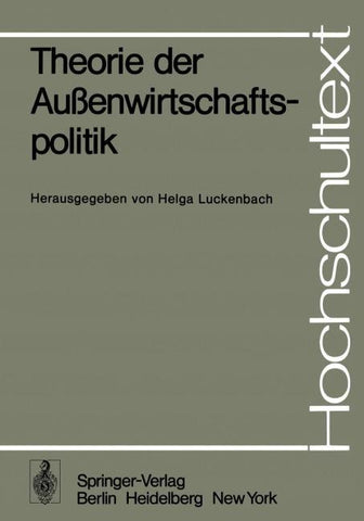 Theorie der Außenwirtschaftspolitik