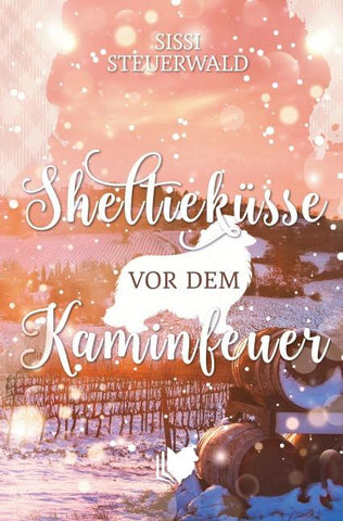 Sheltieküsse vor dem Kaminfeuer
