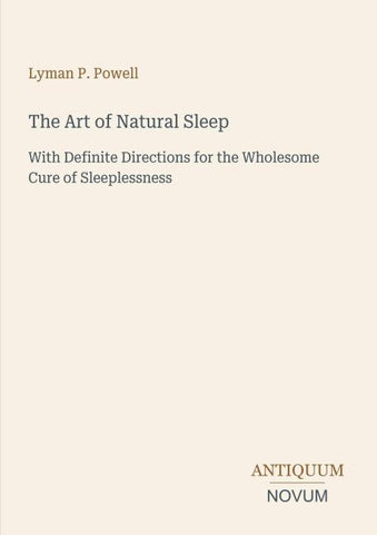 The Art of Natural Sleep