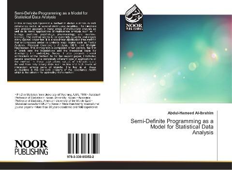 Semi-Definite Programming as a Model for Statistical Data Analysis