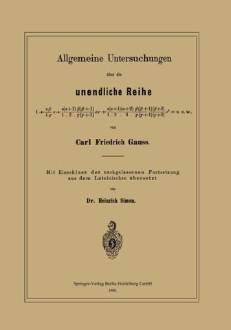 Allgemeine Untersuchungen über die unendliche Reihe