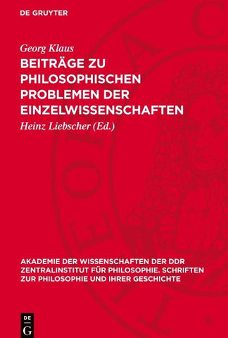 Beiträge zu philosophischen Problemen der Einzelwissenschaften