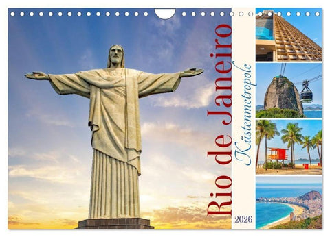 Rio de Janeiro - Küstenmetropole (Wandkalender 2026 DIN A4 quer), CALVENDO Monatskalender