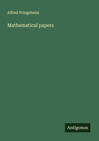 Mathematical papers