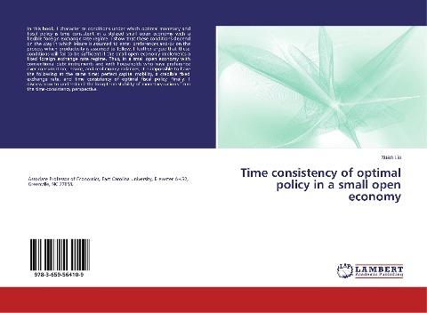 Time consistency of optimal policy in a small open economy