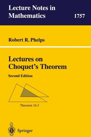 Lectures on Choquet's Theorem
