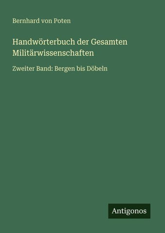 Handwörterbuch der Gesamten Militärwissenschaften