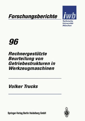 Rechnergestützte Beurteilung von Getriebestrukturen in Werkzeugmaschinen