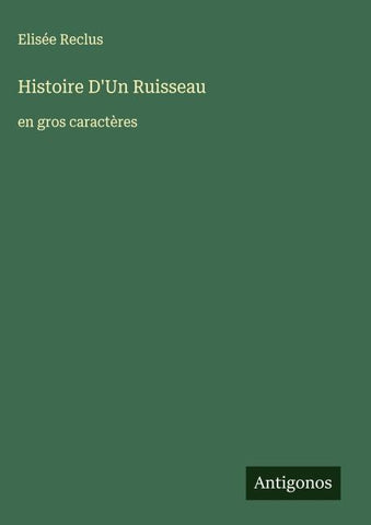 Histoire D'Un Ruisseau